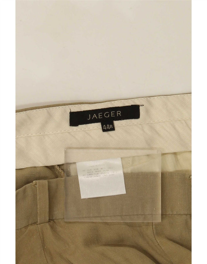 Jaeger Herren-Anzughose, gerade, W44, L28, beige Seide