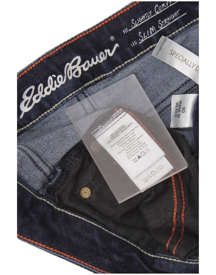 Eddie Bauer Damen Straight Jeans US 10 Large W30 L31 Marineblau
