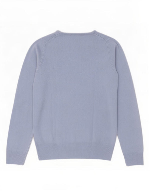 Marks & Spencer Damen-Pullover mit Rundhalsausschnitt, Gr. 8, Small, Blau, Acryl