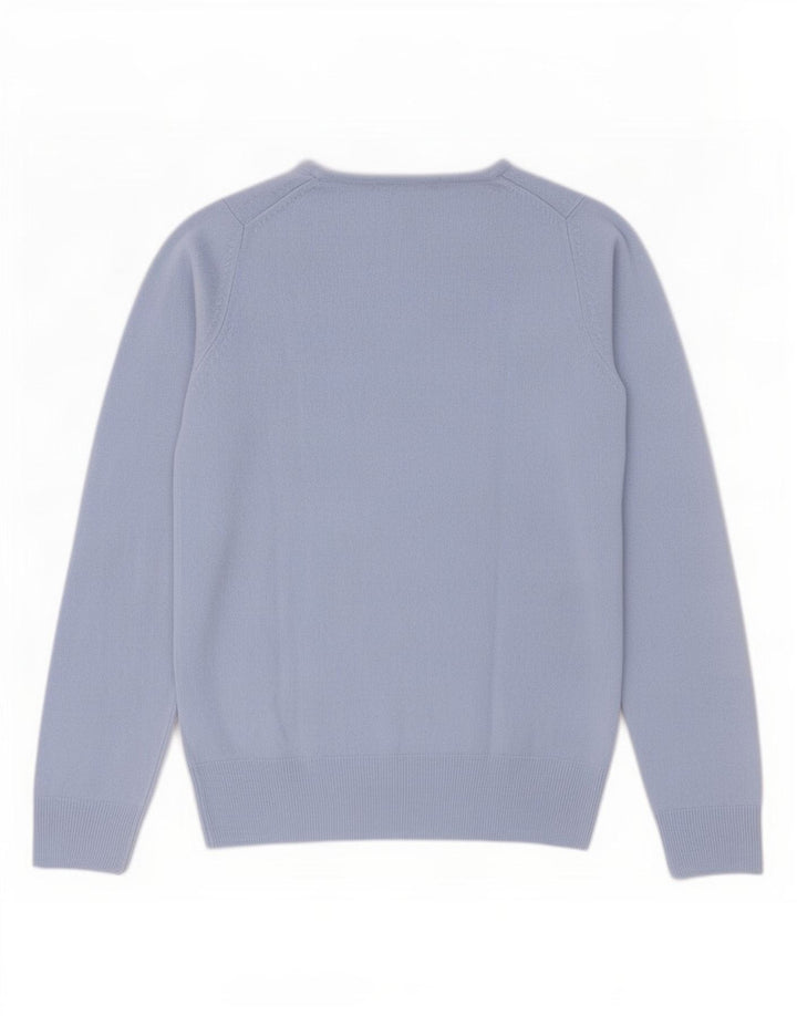 Marks & Spencer Damen-Pullover mit Rundhalsausschnitt, Gr. 8, Small, Blau, Acryl
