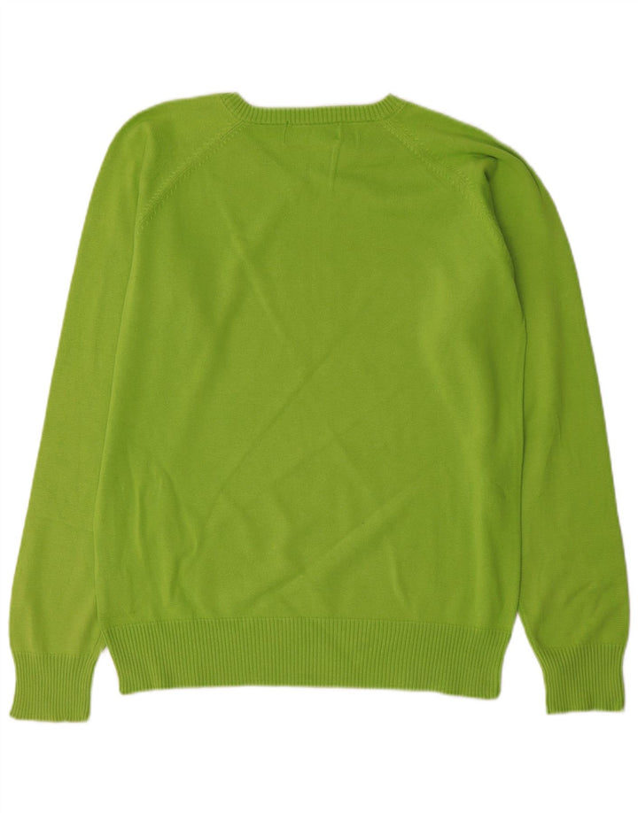 Kappa Herren-Pullover mit V-Ausschnitt, groß, grüne Baumwolle