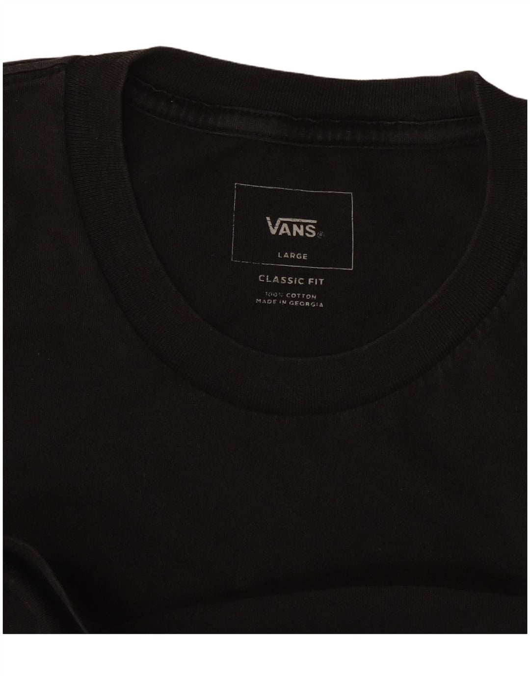 Vans Herren-T-Shirt mit klassischer Passform, groß, aus schwarzer Baumwolle