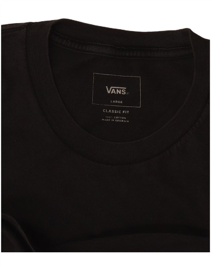 Vans Herren-T-Shirt mit klassischer Passform, groß, aus schwarzer Baumwolle
