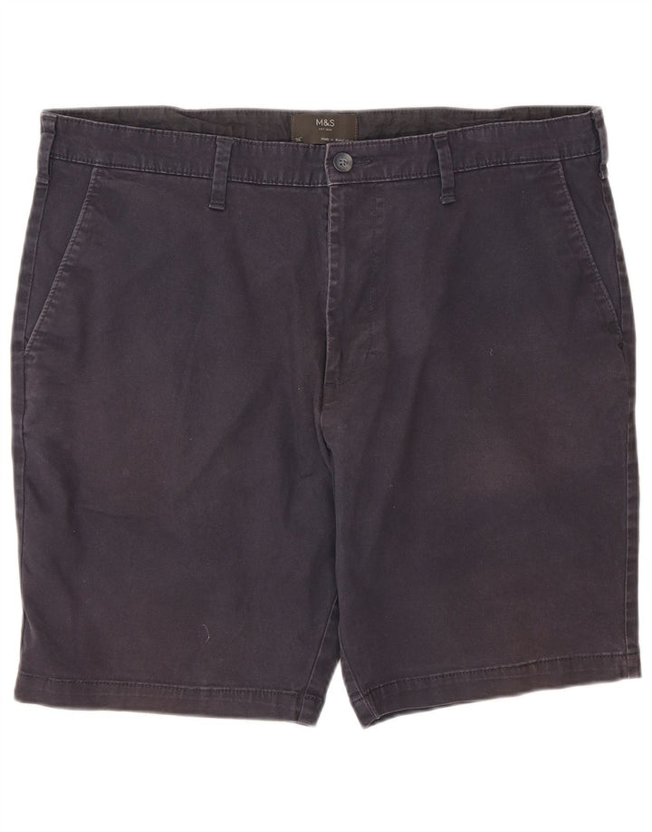 Marks & Spencer Herren-Chinoshorts W36, Größe L, Marineblau, Baumwolle