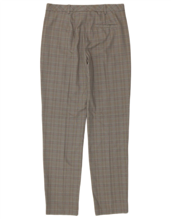 Marks & Spencer Damen Chinohose UK 12 M W32 L33 Grauer Hahnentritt
