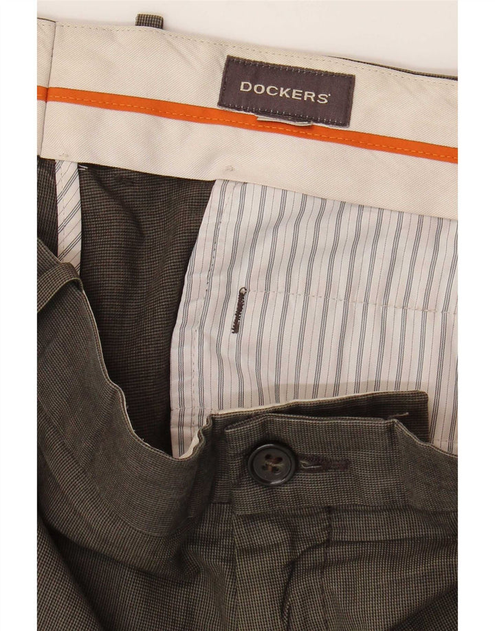 Dockers Herren gerade Chinohose W34 L28 Khaki Check