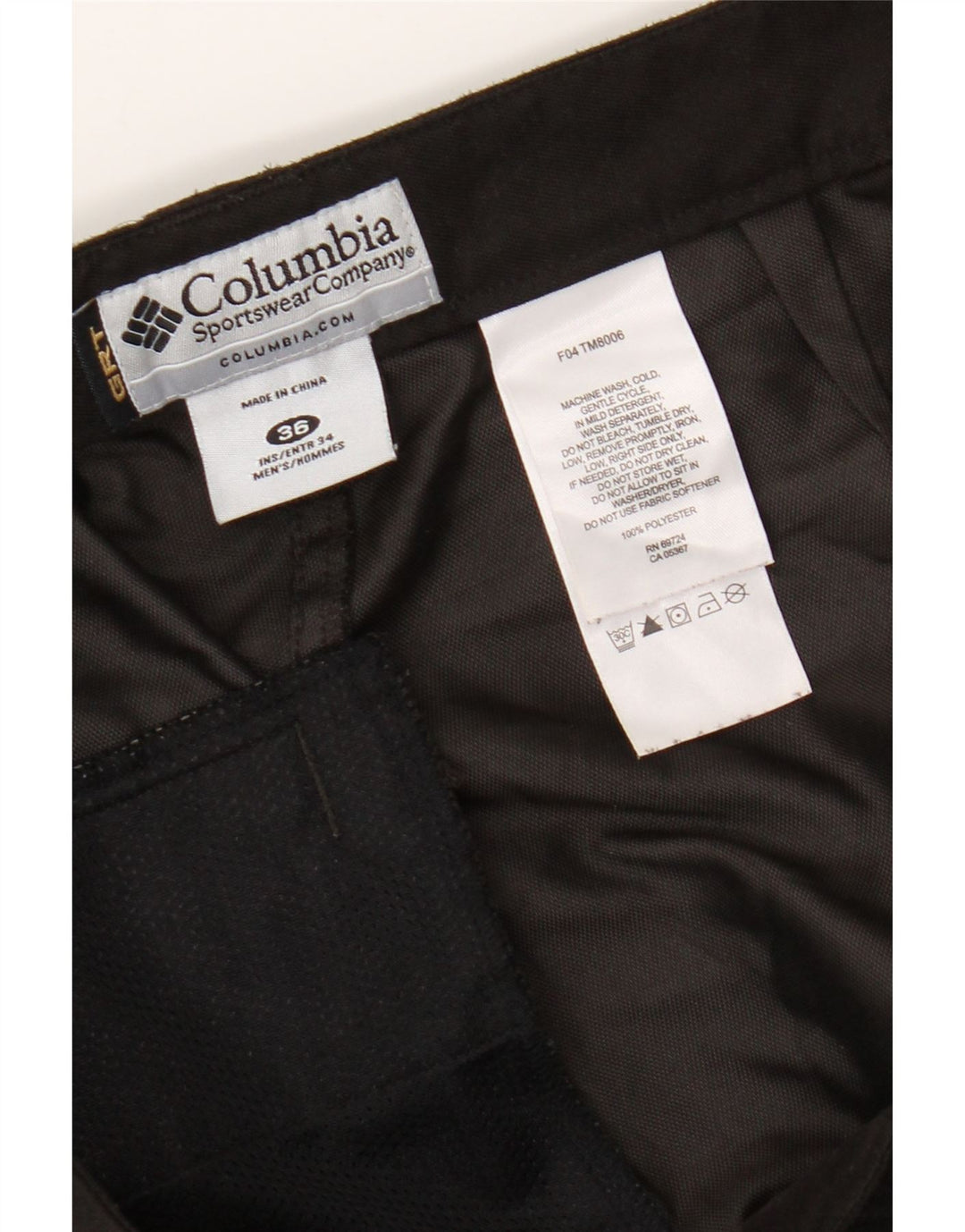 Columbia Gerade Herren-Cargohose W36 L33 Braunes Polyester