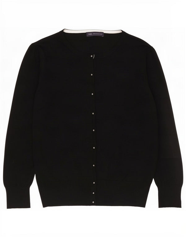 Marks & Spencer Damen-Cardigan-Pullover UK 16 Große schwarze Viskose