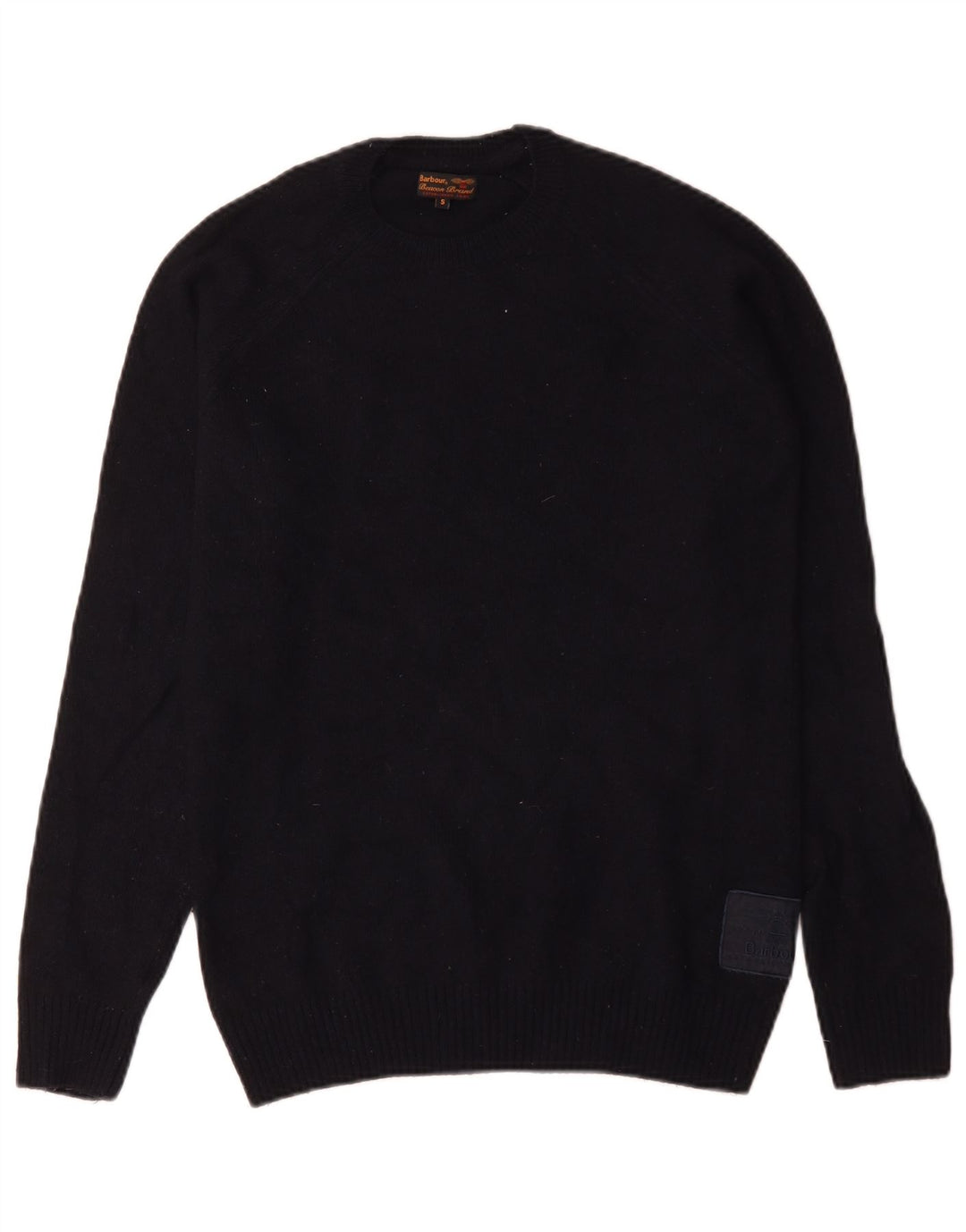 Barbour Herren-Pullover mit Rundhalsausschnitt, Größe S, marineblaue Wolle