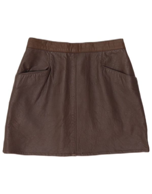 Rumours N Gossyp Damen Canada Mini-Lederrock UK 10 Small W30 Braun