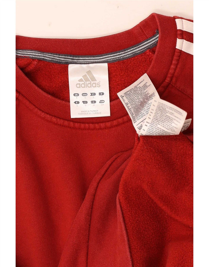 Adidas Herren Sweatshirt Pullover Small Rot Colourblock Baumwolle