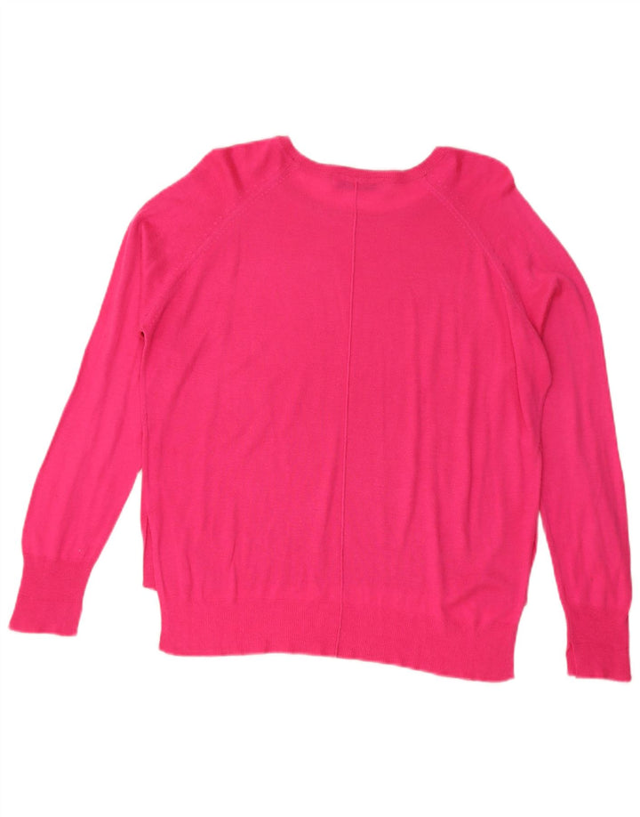 Zara Damen-Pullover, übergroß, U-Boot-Ausschnitt, Gr. 14, Mittelrosa