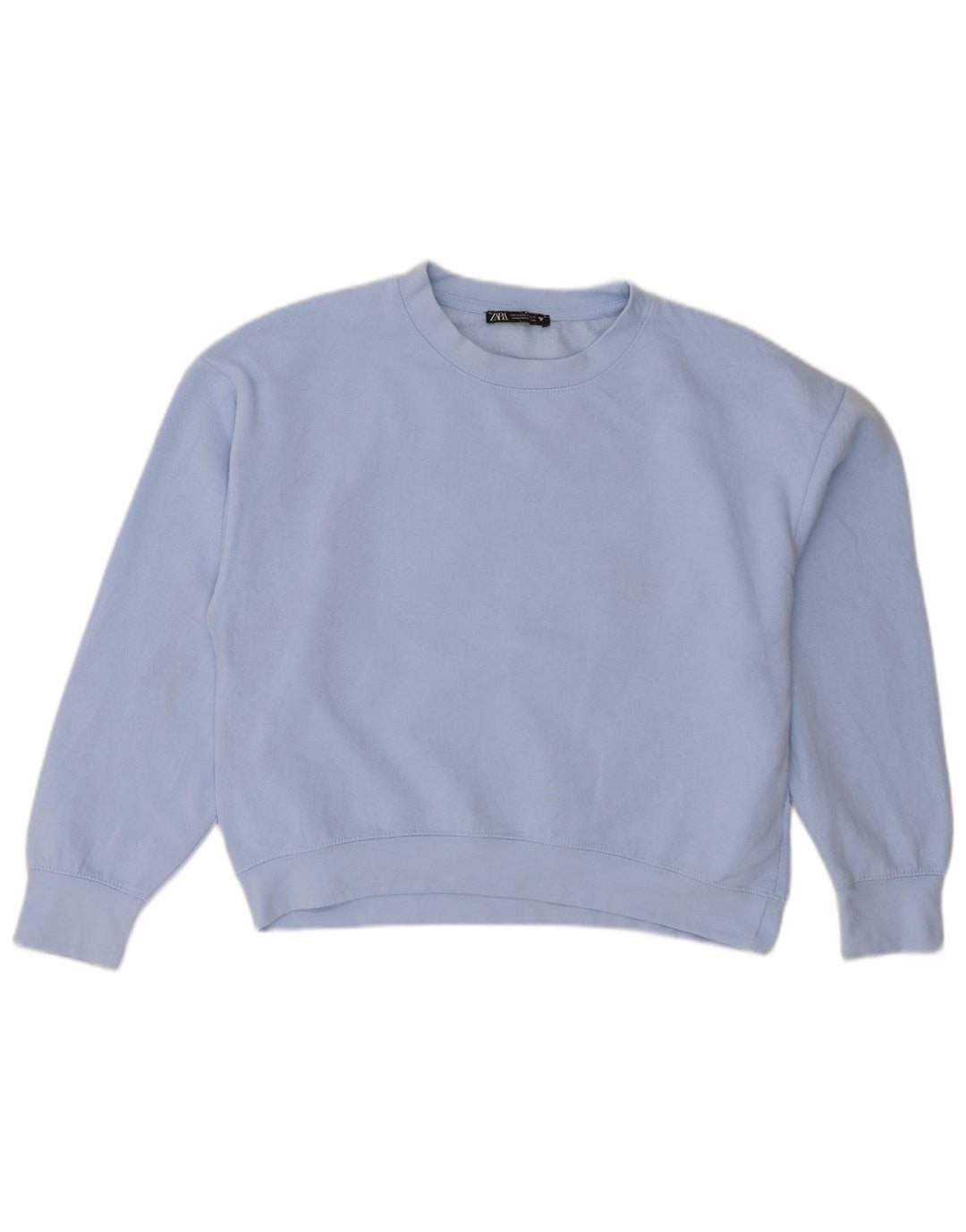 Übergroßer Sweatshirt-Pullover für Damen von Zara, Gr. 10, Größe S, blau, Polyester