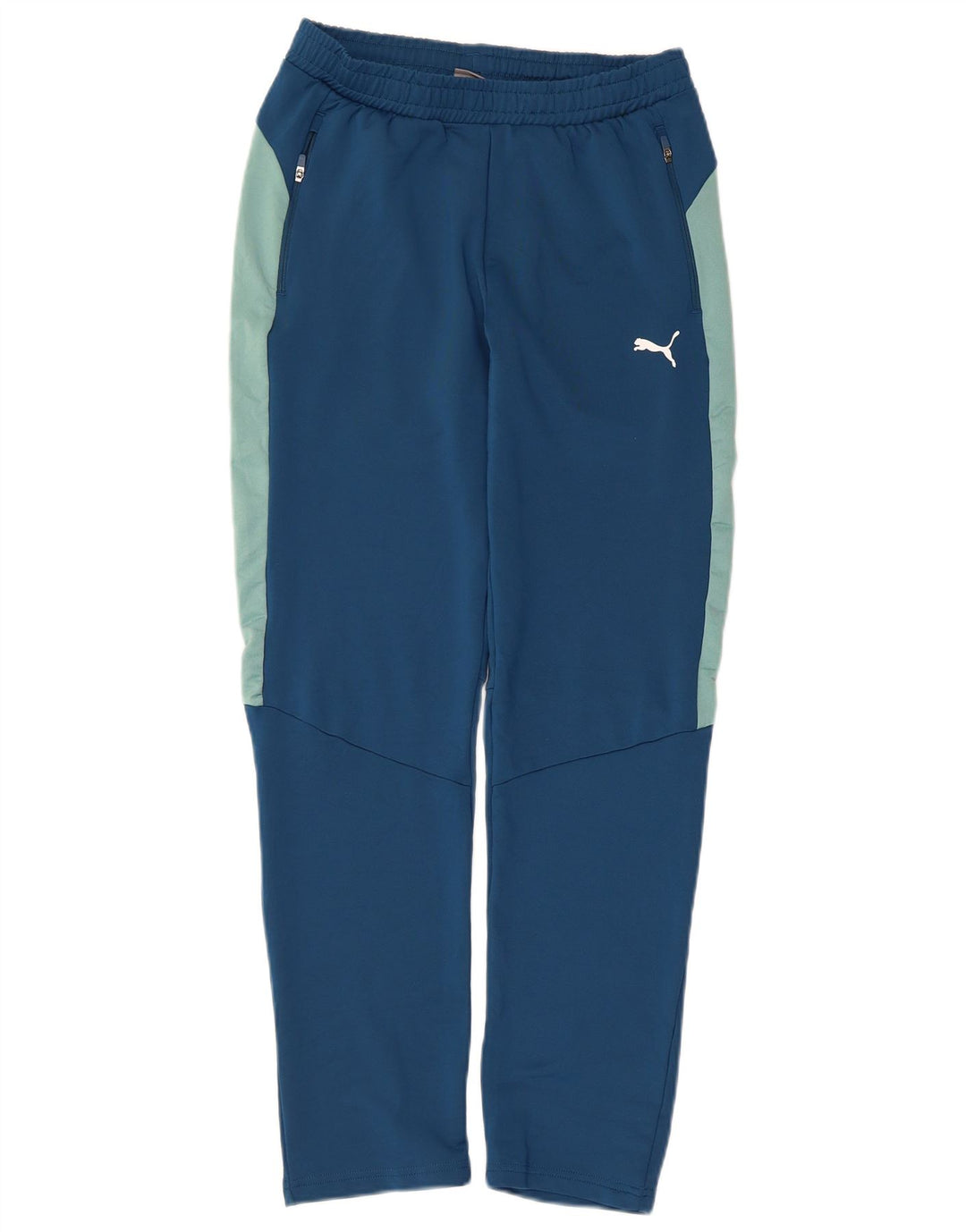 Puma Trainingshose für Jungen, 13–14 Jahre, blaues Colourblock-Polyester