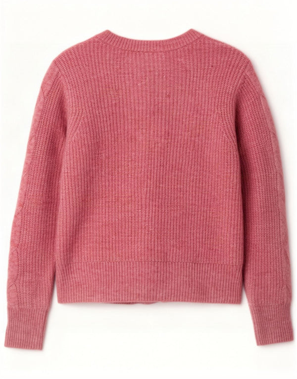 Marks & Spencer Damen-Cardigan-Pullover UK 14 Large Pink Meled Acrylic