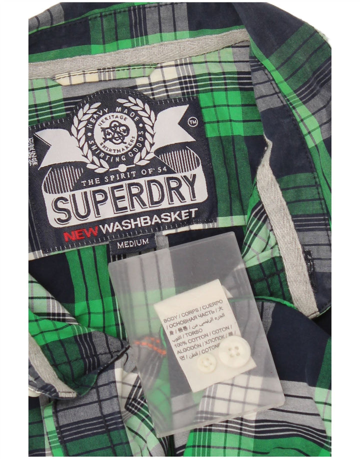 Superdry Herren-Hemd aus Baumwolle mit mittelgrünem Karomuster