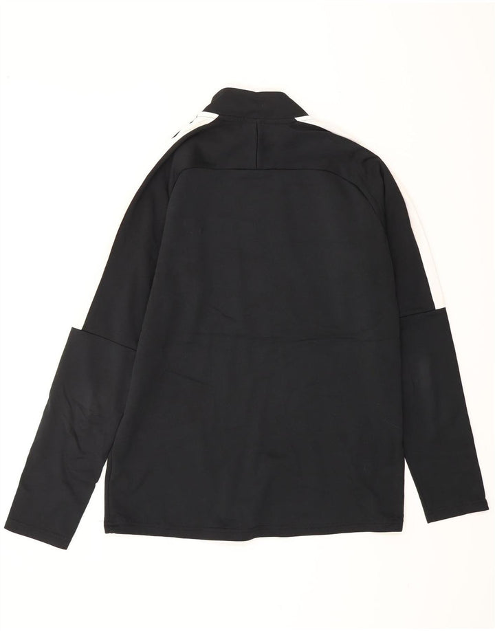 NIKE Herren Dri Fit Pullover-Trainingsanzugoberteil mit Reißverschluss, Mittelschwarz, Farbblock