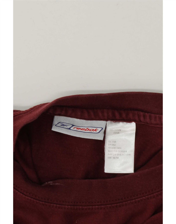 Reebok Herren T-Shirt Top Large Burgund Baumwolle