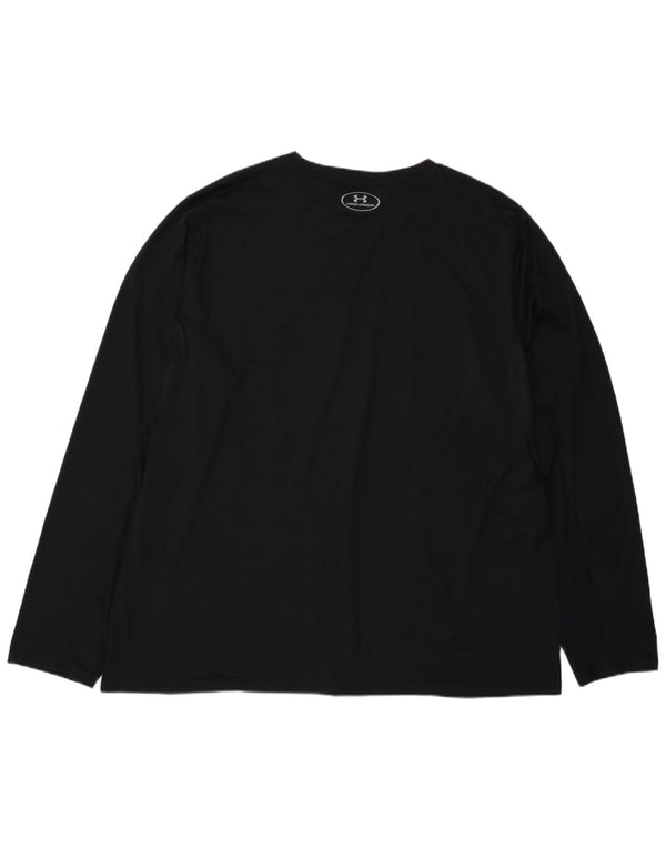 Under Armour Herren Heat Gear Top Langarm 3XL Schwarz Polyester
