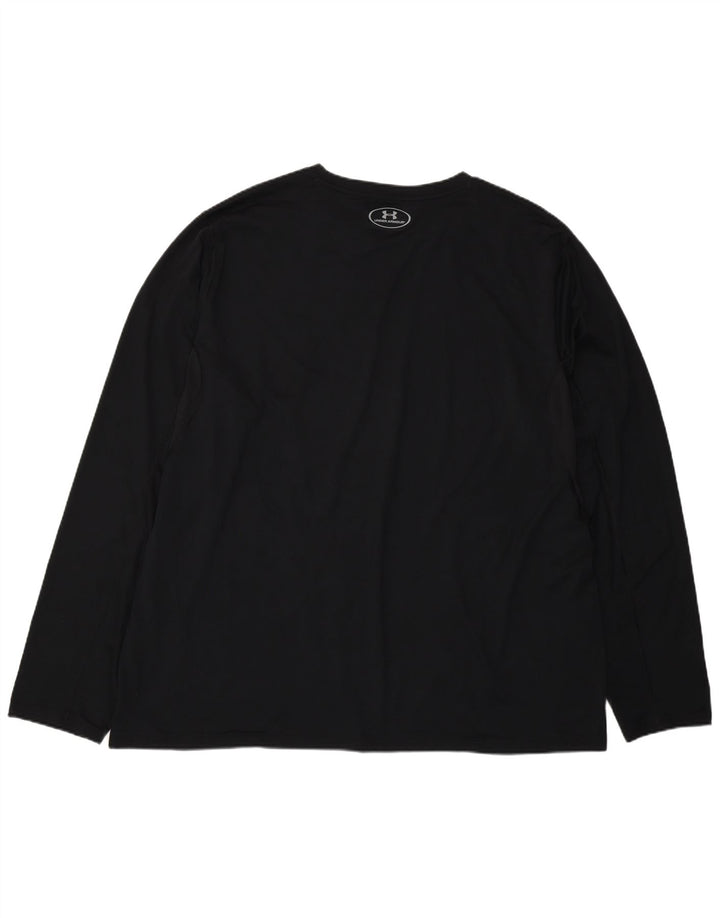 Under Armour Herren Heat Gear Top Langarm 3XL Schwarz Polyester