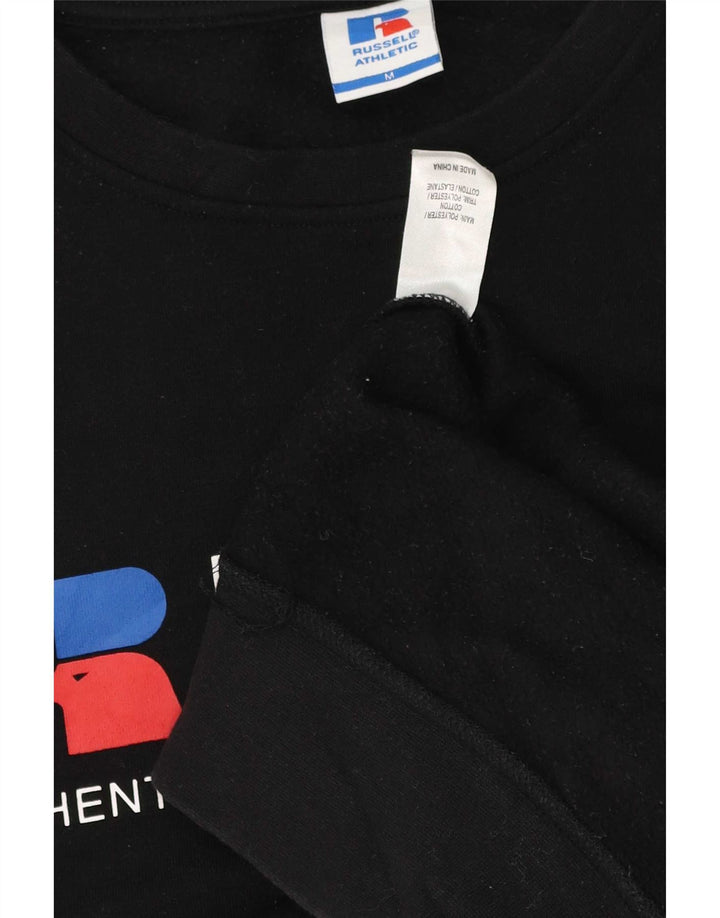 Russell Athletic Herren-Sweatshirt mit Grafik, mittlere schwarze Baumwolle