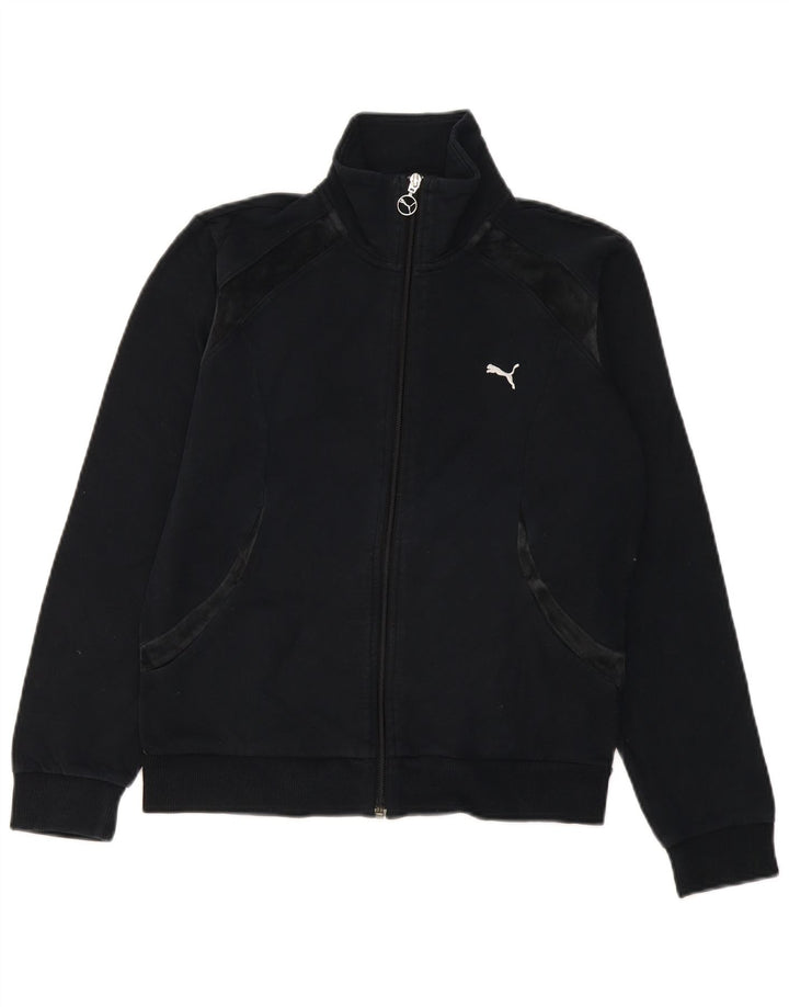 Puma Damen-Trainingsanzug, Top-Jacke, UK 14, Größe L, Schwarz, Baumwolle