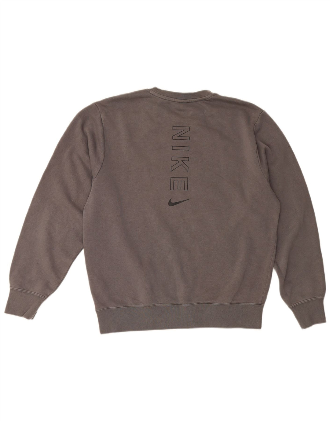 Nike Herren Grafik-Sweatshirt-Pullover aus mittelgrauer Colourblock-Baumwolle