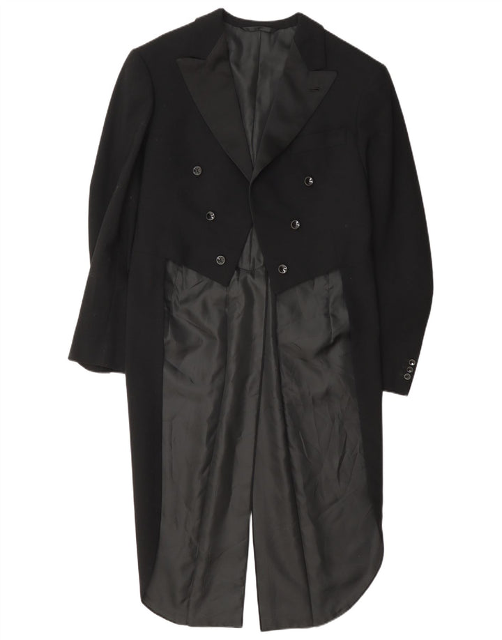 Vintage Herren Tailcoat Blazer Jacke UK 36 Small Schwarz