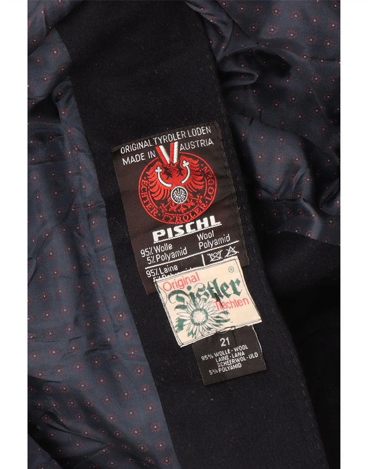 Pischl Damen Mantel UK 14 Medium Marineblau Wolle