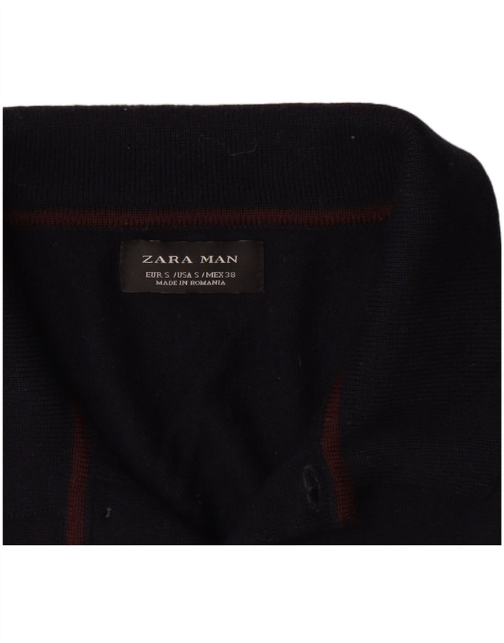 Zara Herren-Pullover mit Rollkragen, Größe S, Marineblau