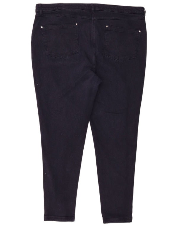Marks & Spencer Damen Tapered Freizeithose UK 20 2XL W40 L27 Marineblau