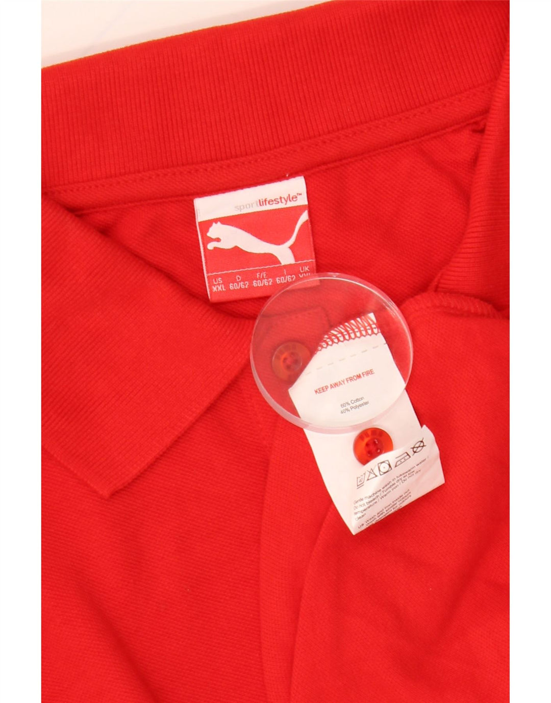 PUMA Herren Poloshirt 2XL Rote Baumwolle