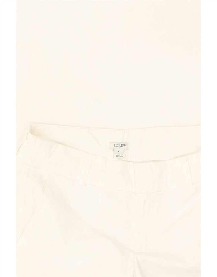 J. CREW Womens Chino Shorts US 4 Small W30 White Cotton Vintage J. Crew and Second-Hand J. Crew from Messina Hembry 