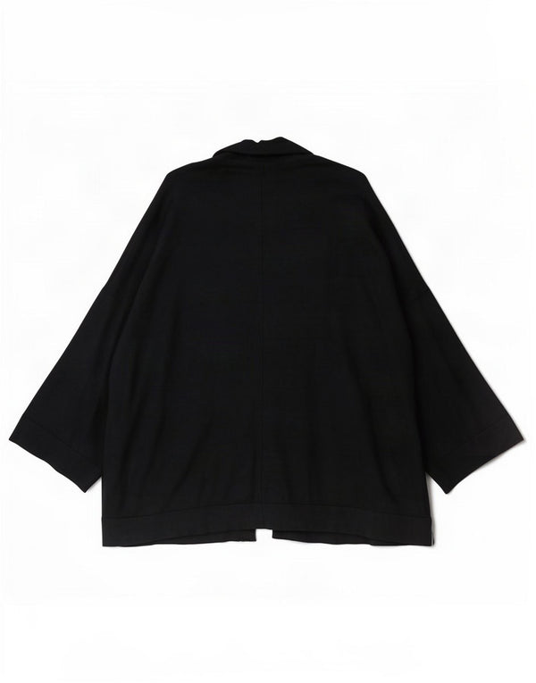 Zara Womens Oversized Longline Open Cardigan Sweater UK 10 Small Navy Blue