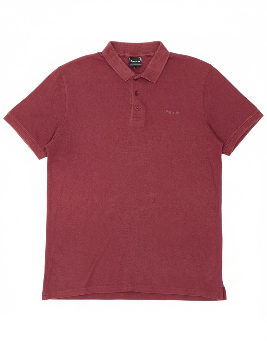 Bench Herren Poloshirt XL Burgund Baumwolle