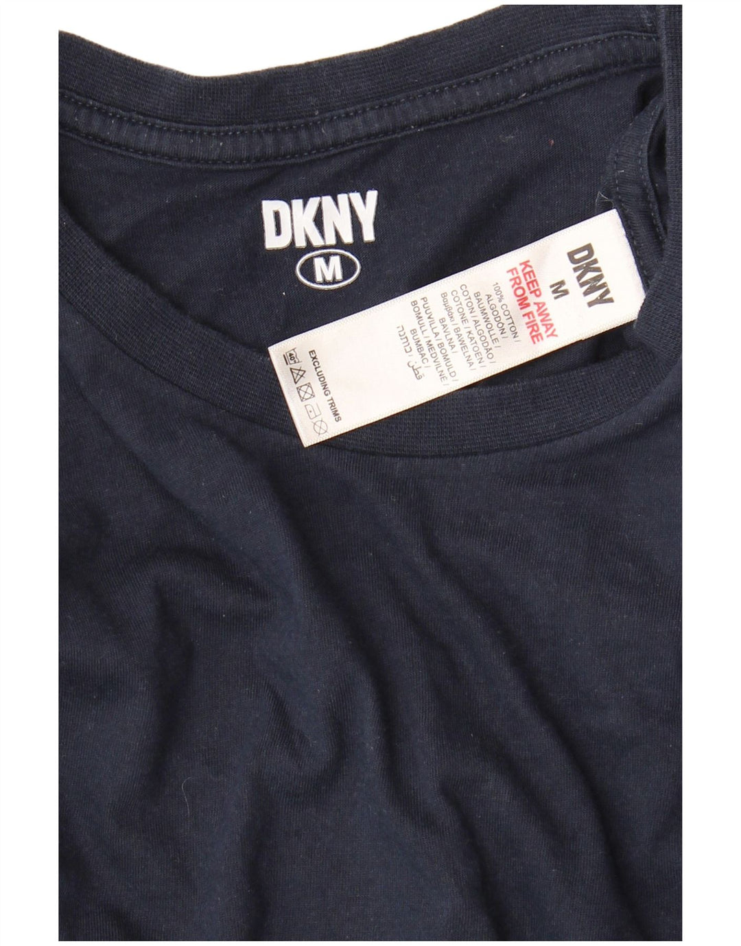 DKNY Herren-T-Shirt-Oberteil aus Baumwolle in mittlerem Marineblau