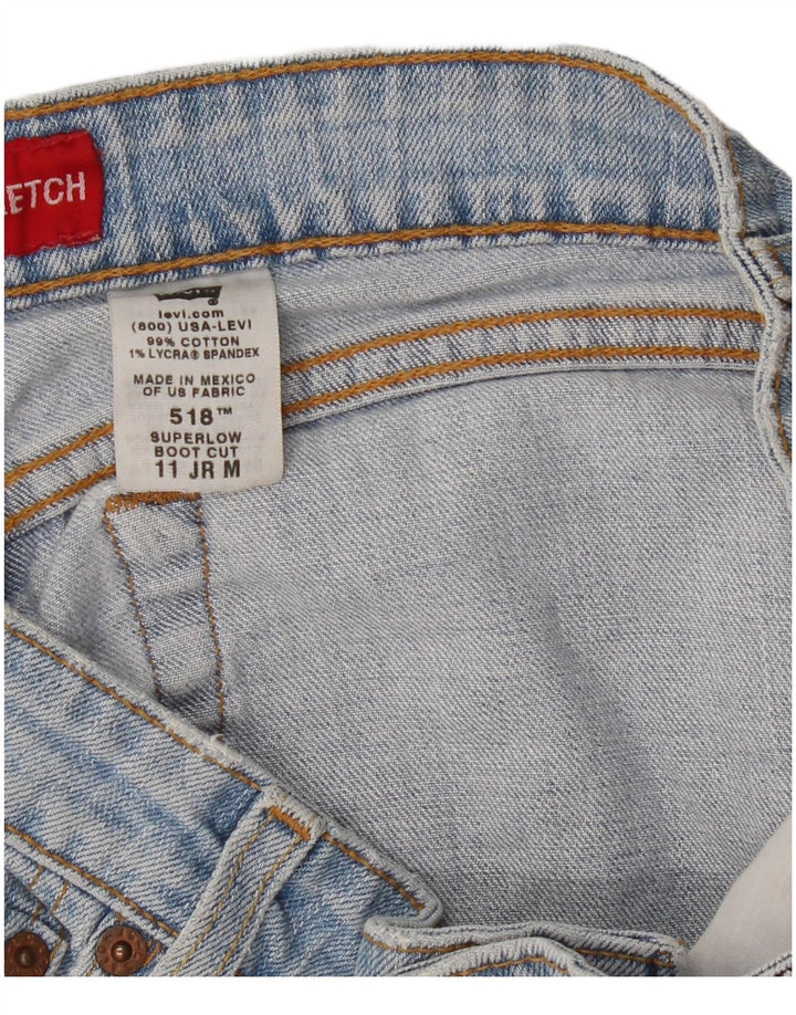 Levi's Damen 518 Super Low Denim Shorts Medium W32 Blaue Baumwolle