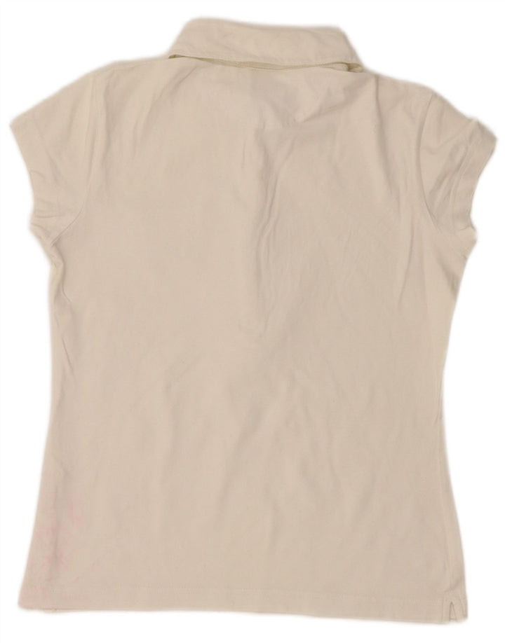 Nike Damen Crop Poloshirt UK 10/12 Medium Weiß