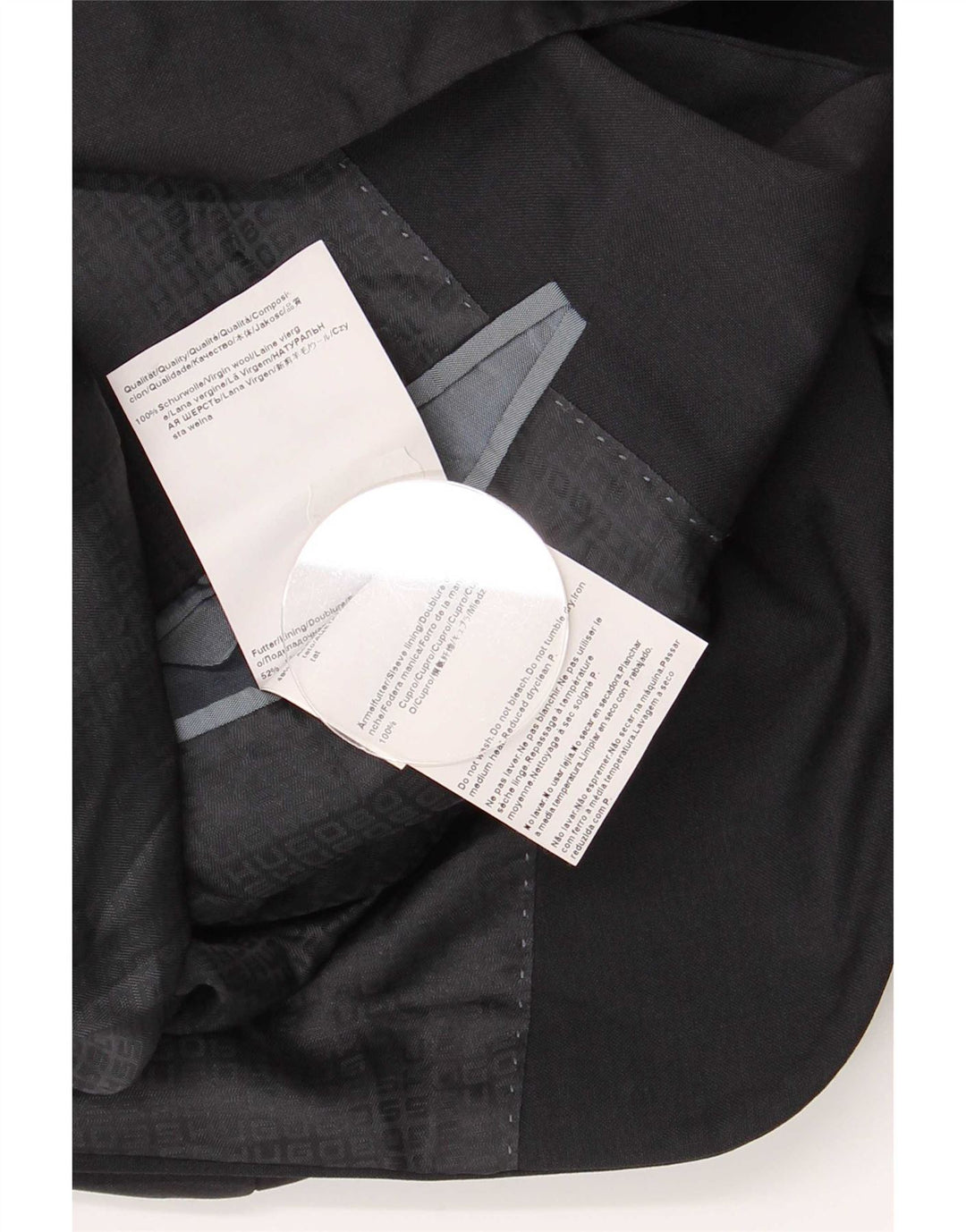 Hugo Boss Herren-Blazer mit 2 Knöpfen, EU 48, mittelmarineblaue Schurwolle