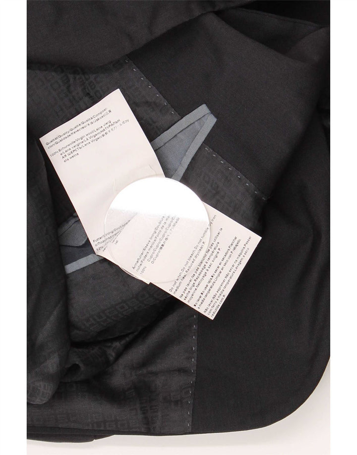 Hugo Boss Herren-Blazer mit 2 Knöpfen, EU 48, mittelmarineblaue Schurwolle