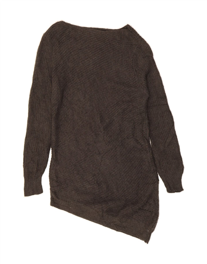 MOSSIMO Womens Long Sleeve Asymmetric Jumper Dress UK 10 Small Grey Vintage Mossimo and Second-Hand Mossimo from Messina Hembry 