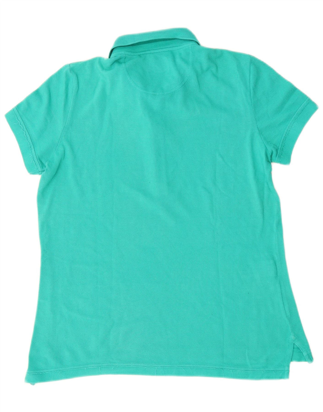 LACOSTE Damen-Poloshirt, Größe 42, große türkisfarbene Baumwolle