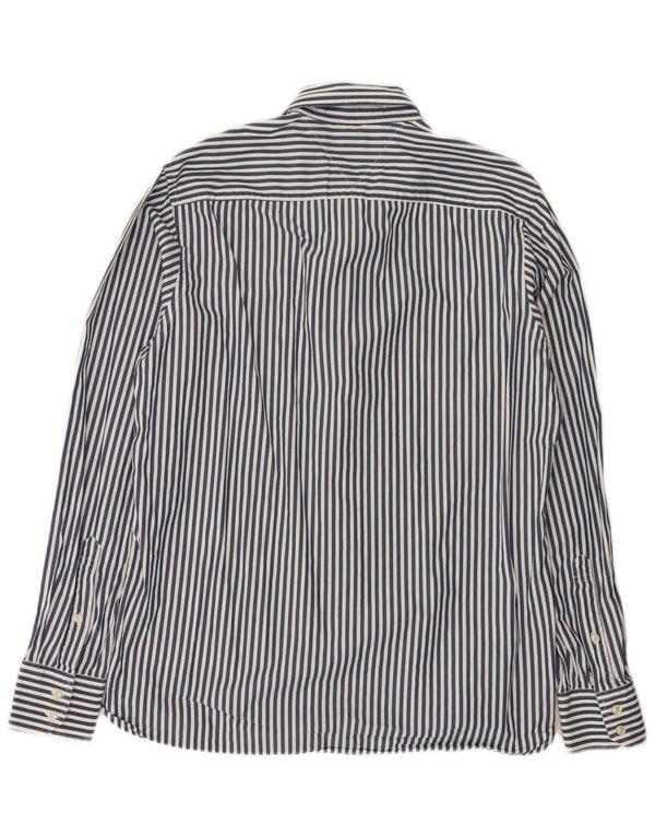 Tommy Hilfiger Herrenhemd mittelblau gestreift aus Baumwolle