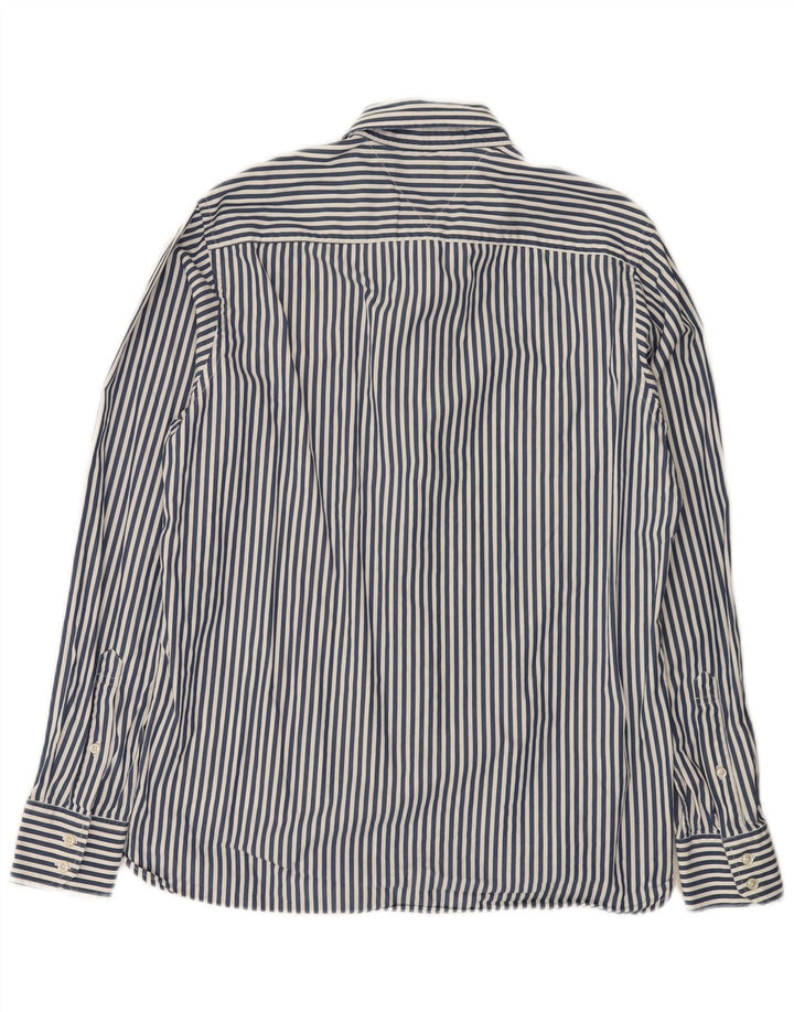 Tommy Hilfiger Herrenhemd mittelblau gestreift aus Baumwolle