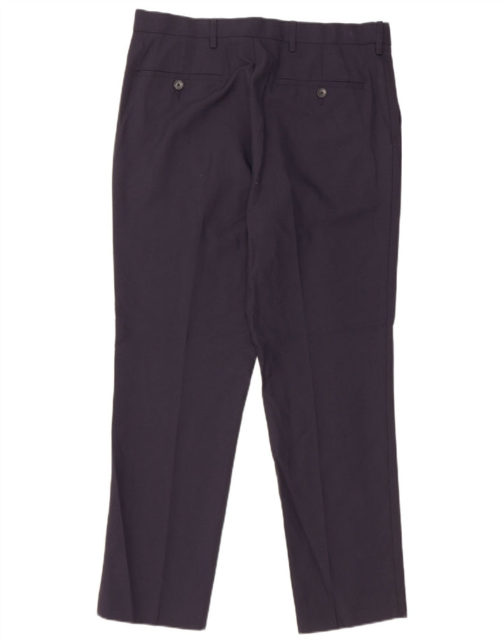 Marks & Spencer Slim Chino-Hose für Herren, W32, L29, Marineblau, Polyester