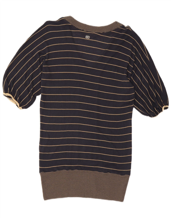 Marlboro Classics Longline-Blusenoberteil für Damen, UK 44, Größe L, Marineblau gestreift