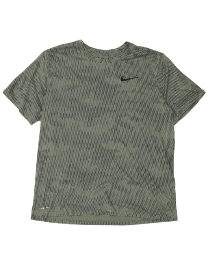 Nike Herren Dri Fit T-Shirt Top XL Grün Camouflage Polyester