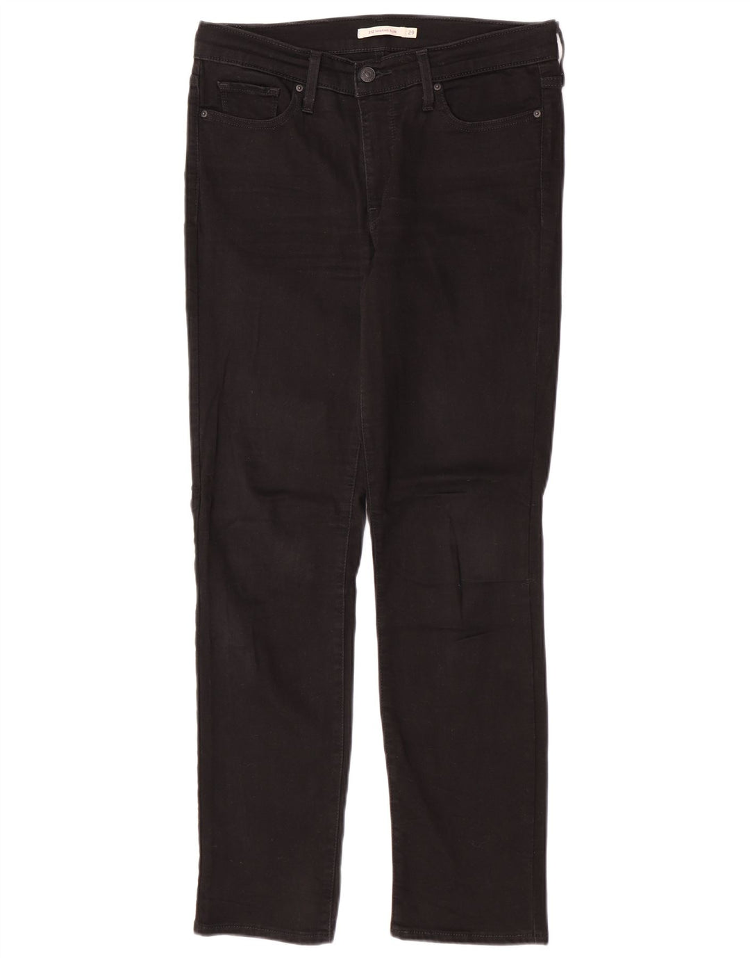 Levi's Damen 312 Shaping Slim Jeans W29 L30 Schwarze Baumwolle