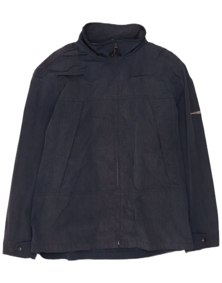 Trussardi Herren Regenjacke IT 52 XL Marineblau Polyamid