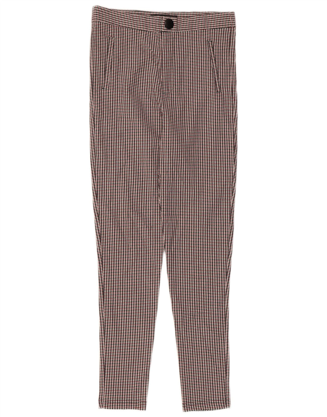 Schmale Anzughose für Damen von ZARA, Größe M, W28, L27, mehrfarbig, Hahnentrittmuster